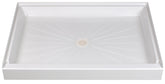 Durabase 3448M Shower Base, 34 in L, 48 in W, 5-1/2 in H, Fiberglass, White